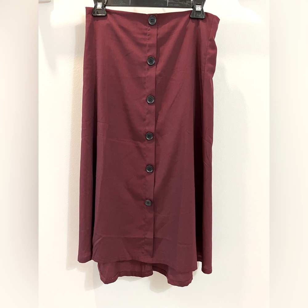 Vintage Women’s Dark Red Midi Skirt